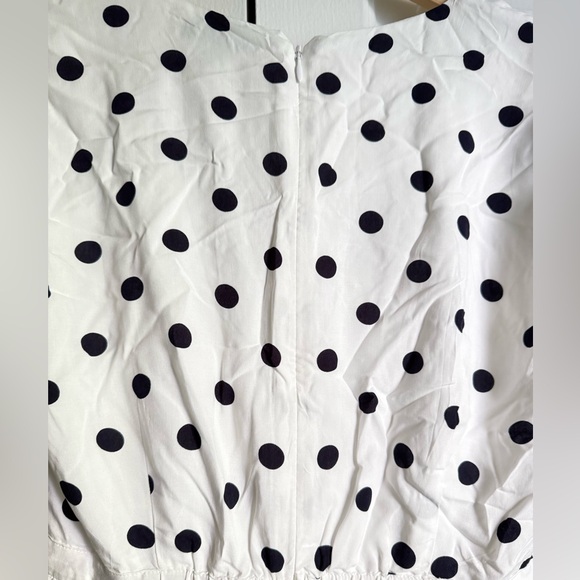 J.Crew Polka Dot Wrap Dress with Ruffle Sz 6 Flutter sleeve Preppy Feminine - Picture 5 of 9